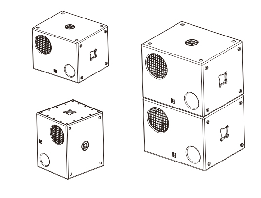 有源低音专业音箱安装图