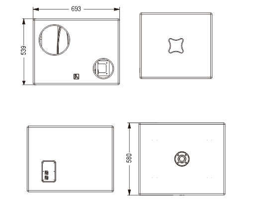 重低音专业音箱尺寸图