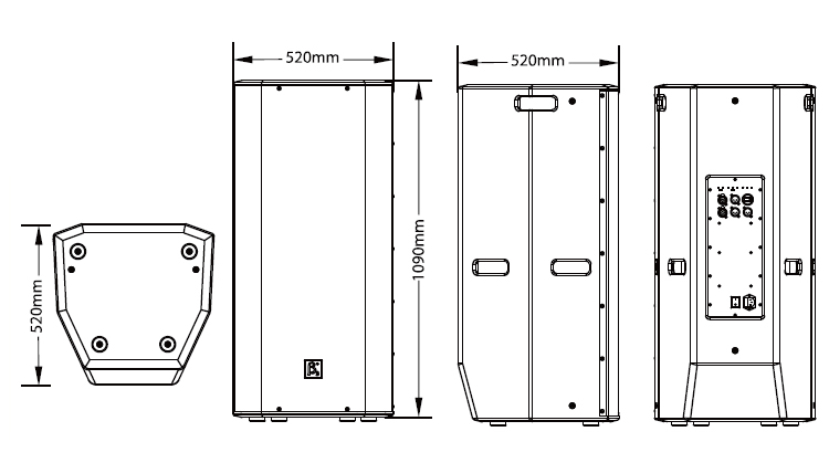 两分频有源全频扬声器尺寸图
