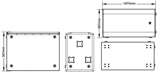 双18英寸低音扬声器尺寸图